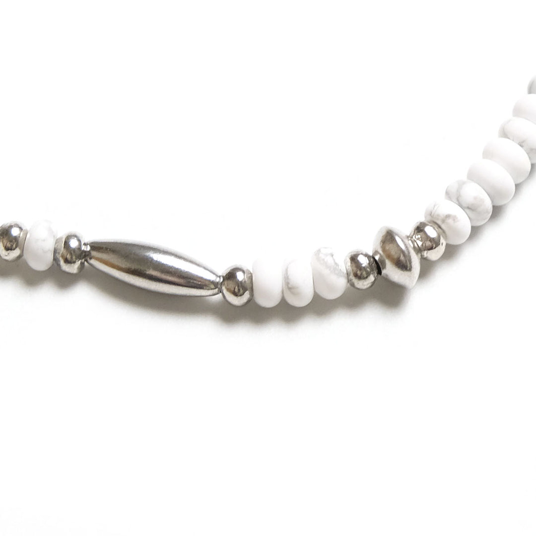【SUN HOUSE 別注】SunKu - Pipe Beads Bracelet - Howlite - SKSH26-01-HWL