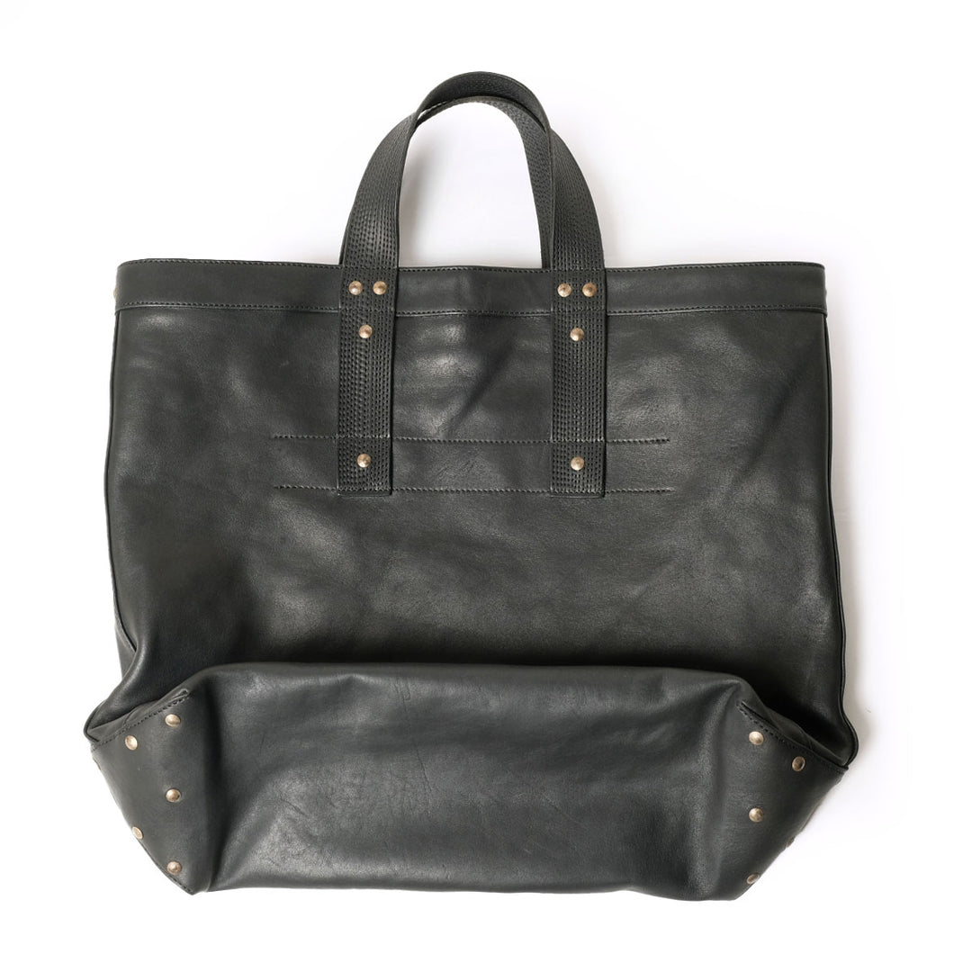 T.T - LOT.023 - COAL BAG HORSE LEATHER - BLACK LEATHER - TTSS26023-LBK