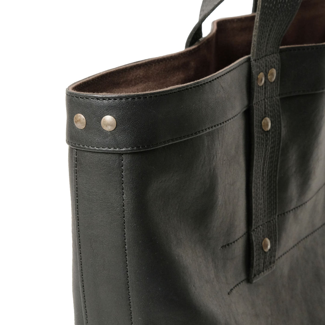 T.T - LOT.023 - COAL BAG HORSE LEATHER - BLACK LEATHER - TTSS26023-LBK