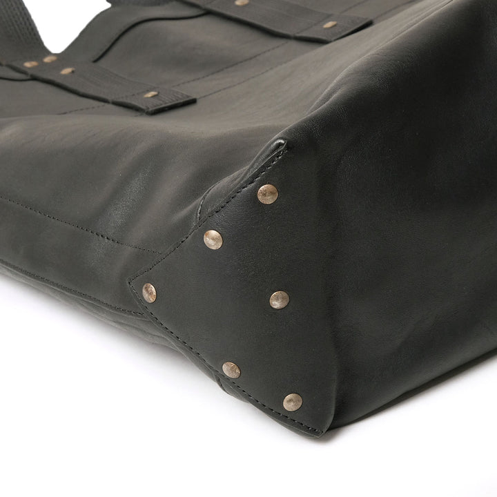 T.T - LOT.023 - COAL BAG HORSE LEATHER - BLACK LEATHER - TTSS26023-LBK
