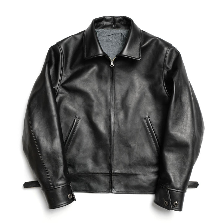T.T - LOT.802 - COSSACK LEATHER JACKET - BLACK - TTSS26802