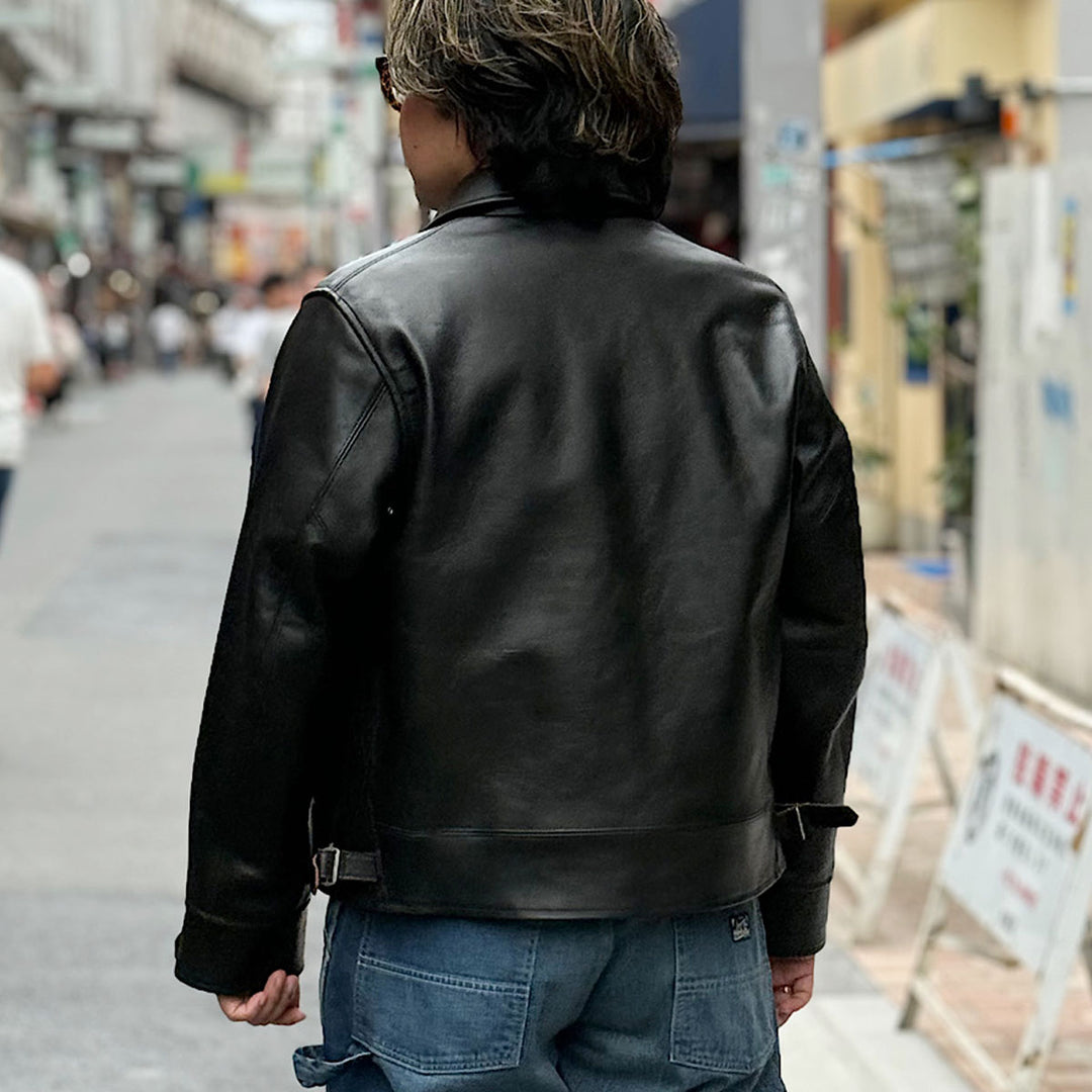 T.T - LOT.802 - COSSACK LEATHER JACKET - BLACK - TTSS26802