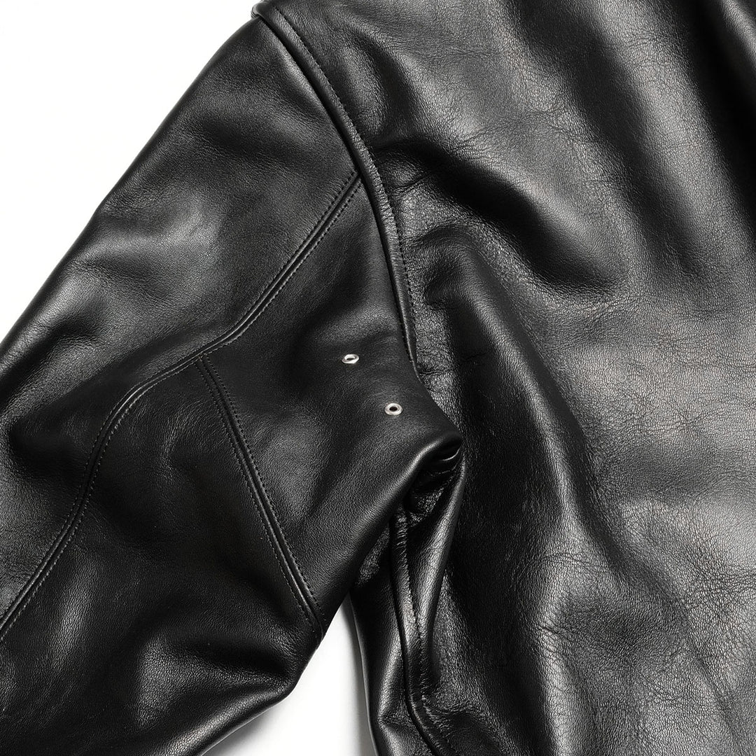 T.T - LOT.802 - COSSACK LEATHER JACKET - BLACK - TTSS26802