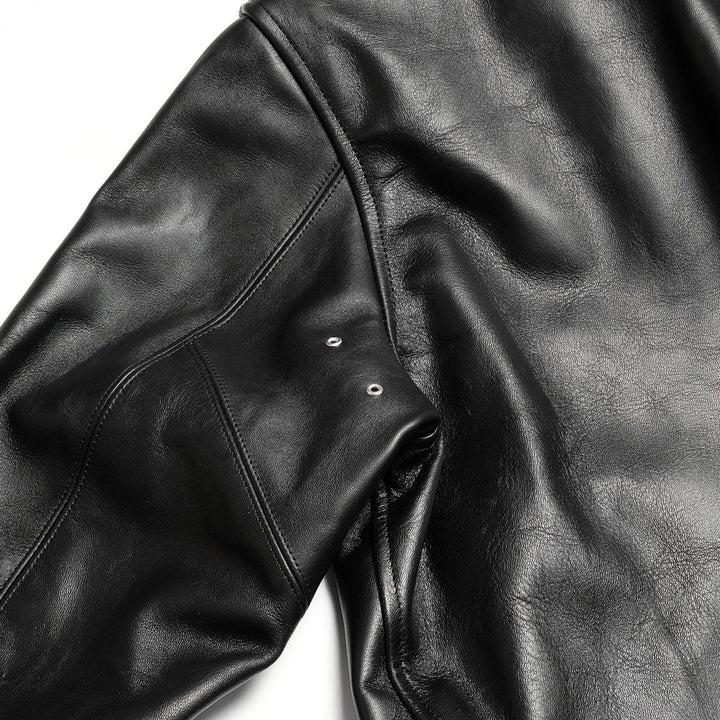 T.T - LOT.802 - COSSACK LEATHER JACKET - BLACK - TTSS26802