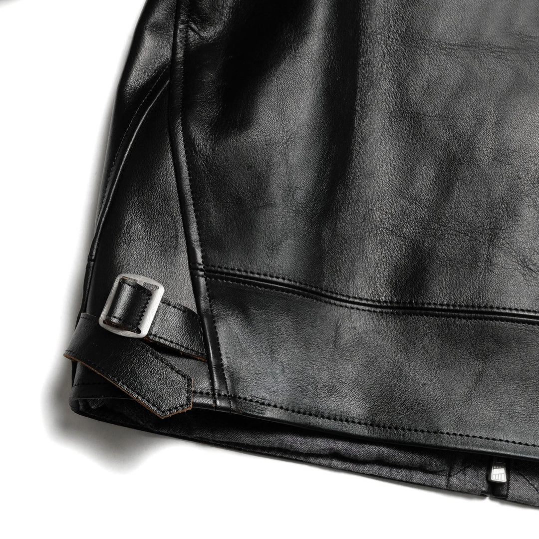 T.T - LOT.802 - COSSACK LEATHER JACKET - BLACK - TTSS26802