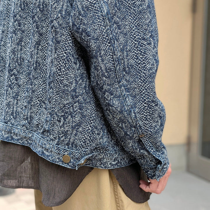 Needles - Darts Bottom Jean Jacket - 13oz Python Jacquard - TY222