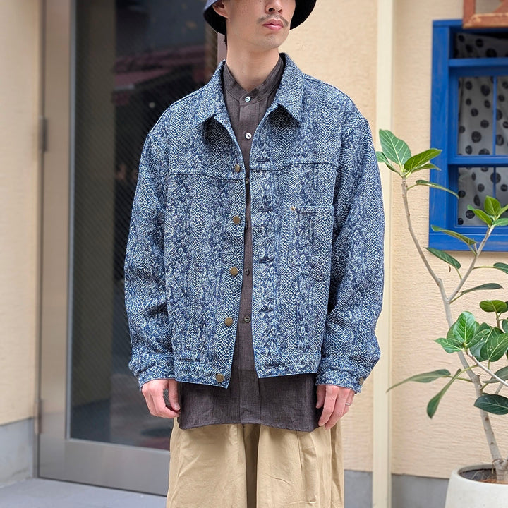 Needles - Darts Bottom Jean Jacket - 13oz Python Jacquard - TY222