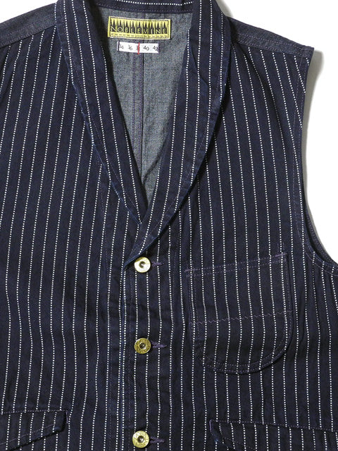 NOBLE MINE - 9oz. WABASH STRIPE WORK VEST
