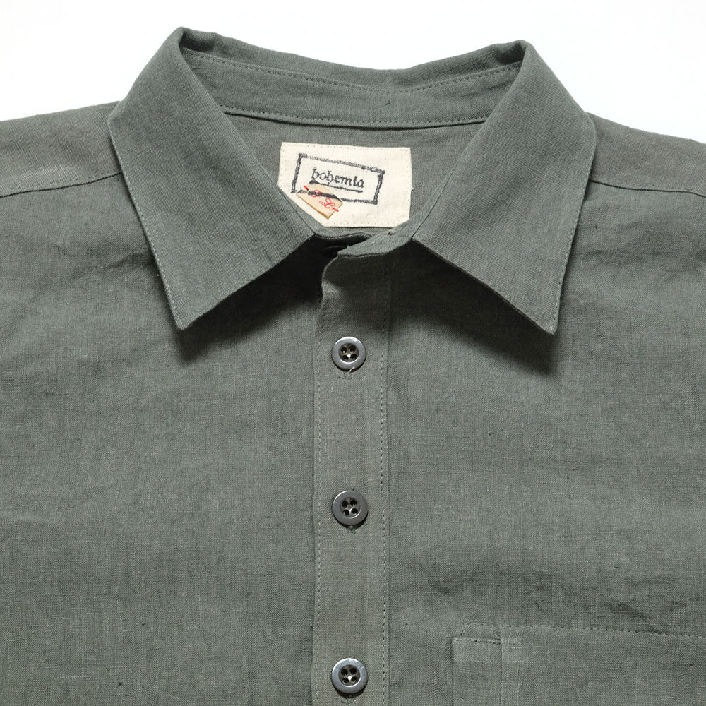 FRANK LEDER - BELGIAN LINEN PULL OVER SHIRT