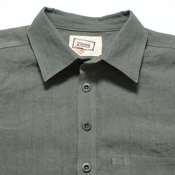 FRANK LEDER - BELGIAN LINEN PULL OVER SHIRT