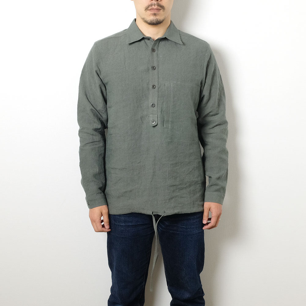 FRANK LEDER - BELGIAN LINEN PULL OVER SHIRT