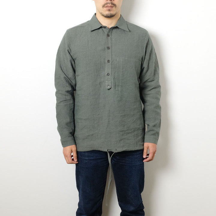 FRANK LEDER - BELGIAN LINEN PULL OVER SHIRT