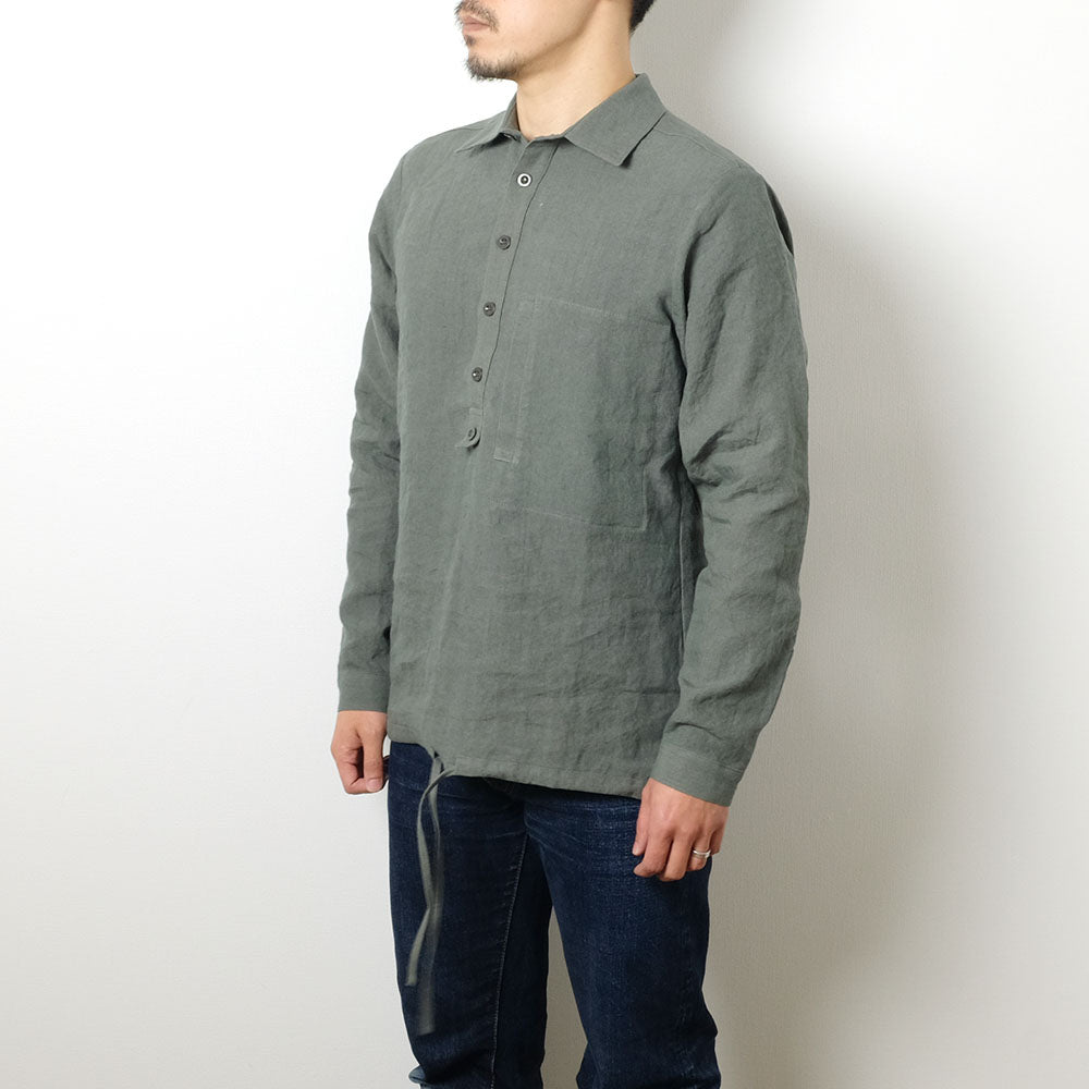 FRANK LEDER - BELGIAN LINEN PULL OVER SHIRT