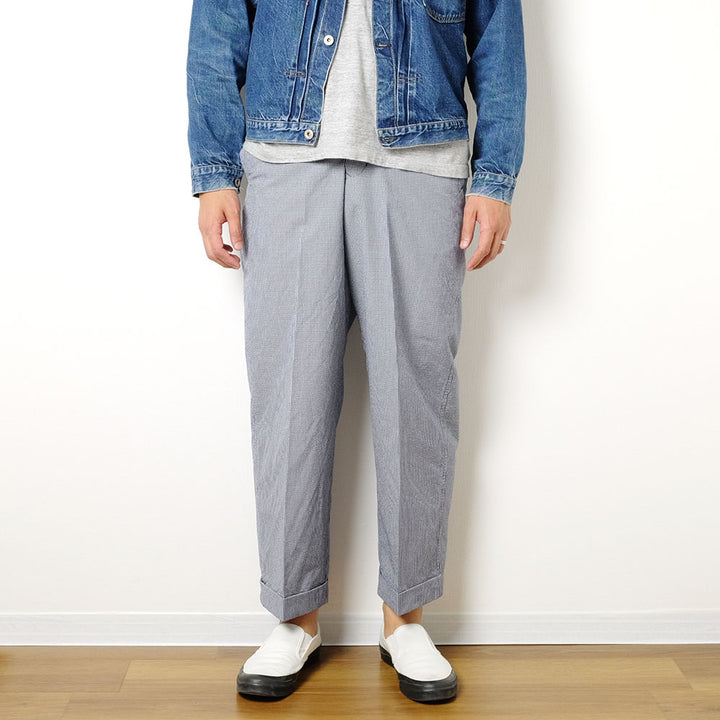 HAVERSACK - P/C Gingham Check Wide Pants
