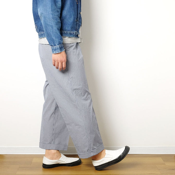 HAVERSACK - P/C Gingham Check Wide Pants