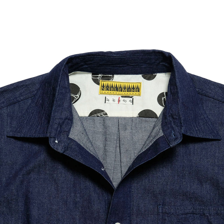 NOBLE MINE - 8.5 oz. BLUE DENIM WORK SHIRT - INDIGO