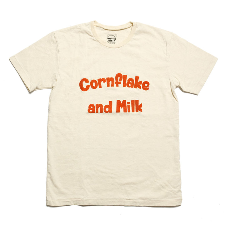Mixta - CREW NECK PRINT TEE - CORNFLAKE AND MILK