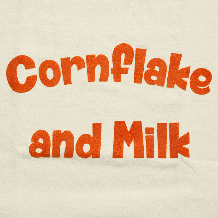Mixta - CREW NECK PRINT TEE - CORNFLAKE AND MILK