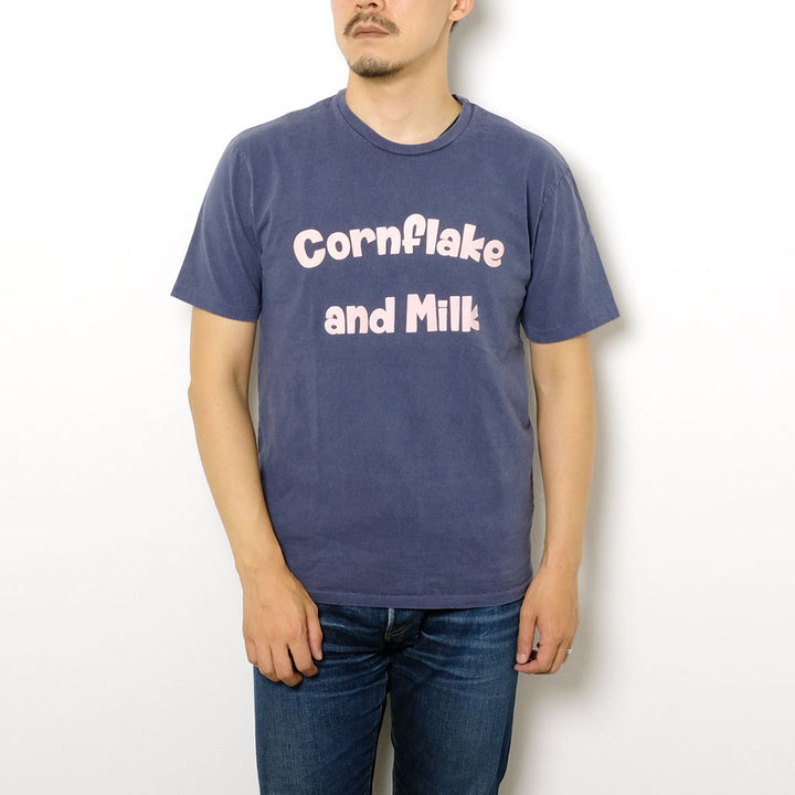 Mixta - CREW NECK PRINT TEE - CORNFLAKE AND MILK
