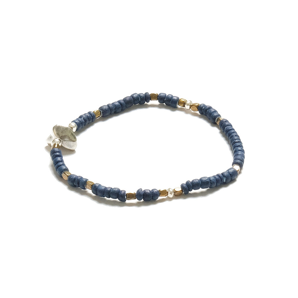 SunKu - Indigo Dye Beads Bracelet - SK-013