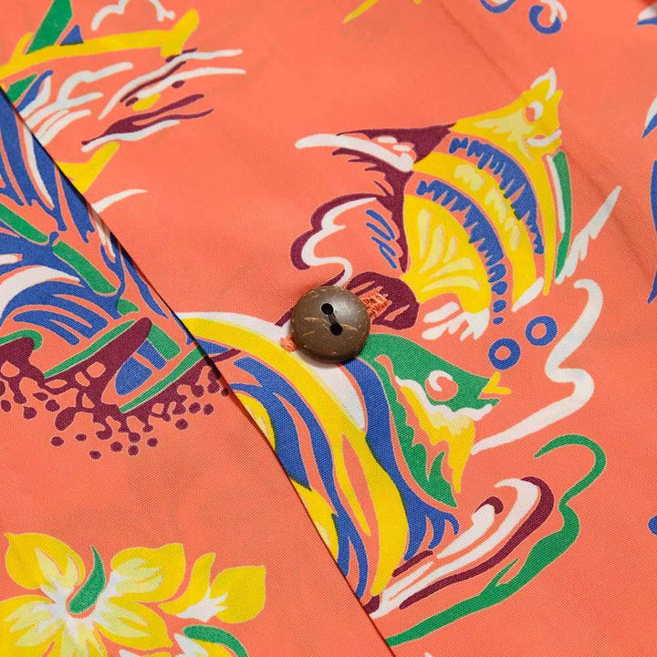 SUN SURF<br>S/S RAYON HAWAIIAN SHIRT<br>"EMPYREAL GIFT FROM HAWAII"