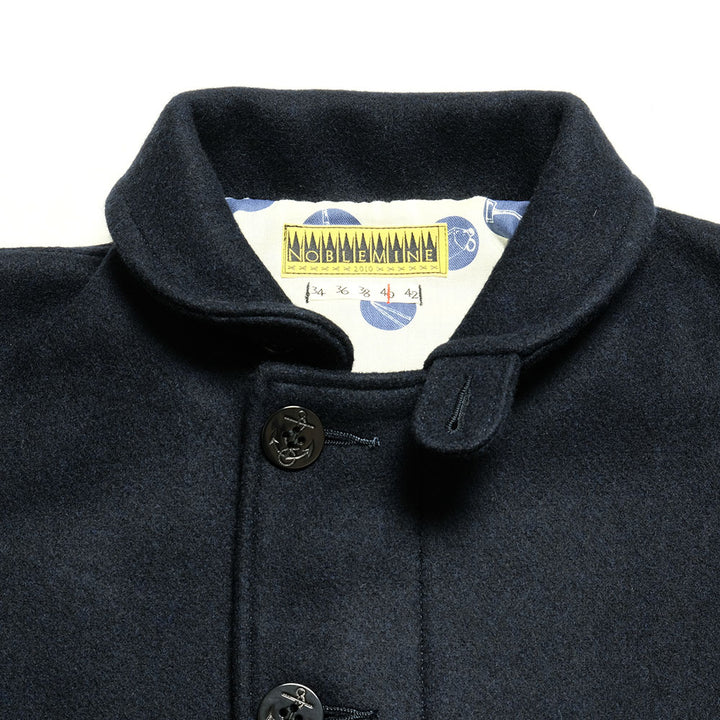 NOBLE MINE - WOOL MELTON DECK JACKET - NAVY - C.GRAY