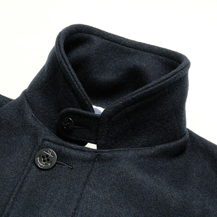 NOBLE MINE - WOOL MELTON DECK JACKET - NAVY - C.GRAY