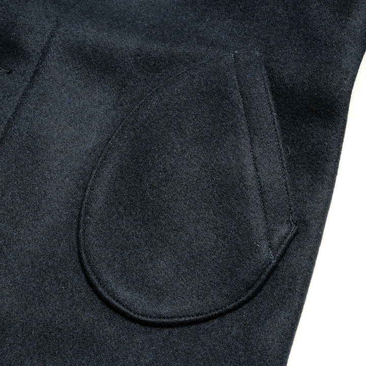 NOBLE MINE - WOOL MELTON DECK JACKET - NAVY - C.GRAY