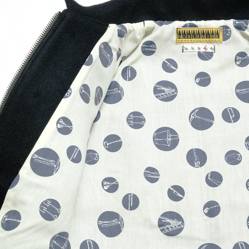 NOBLE MINE - WOOL MELTON DECK JACKET - NAVY - C.GRAY