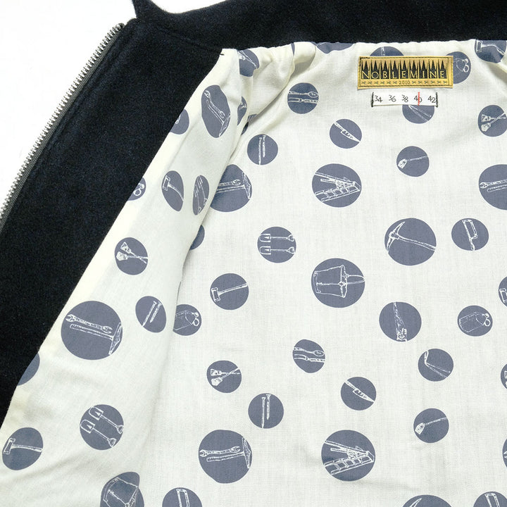 NOBLE MINE - WOOL MELTON DECK JACKET - NAVY - C.GRAY