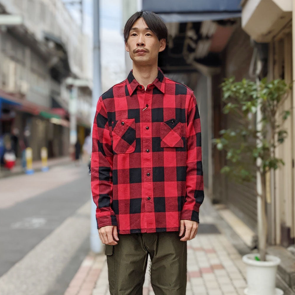 NOBLE MINE - Twill Plaid L/S Work Shirt - NM656-35