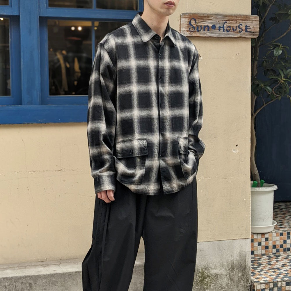 NOBLE MINE - Ombre Check Shirt