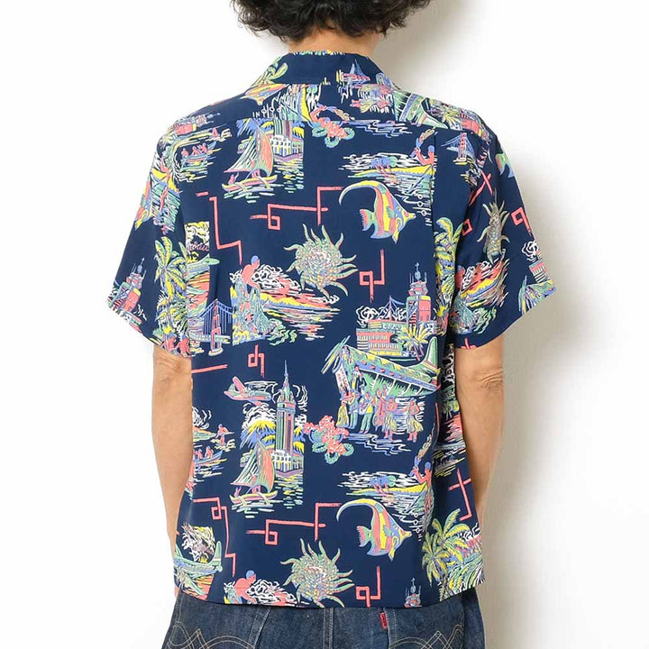 SUN SURF<br>S/S RAYON HAWAIIAN SHIRT<br>"UNITED AIRLINE"