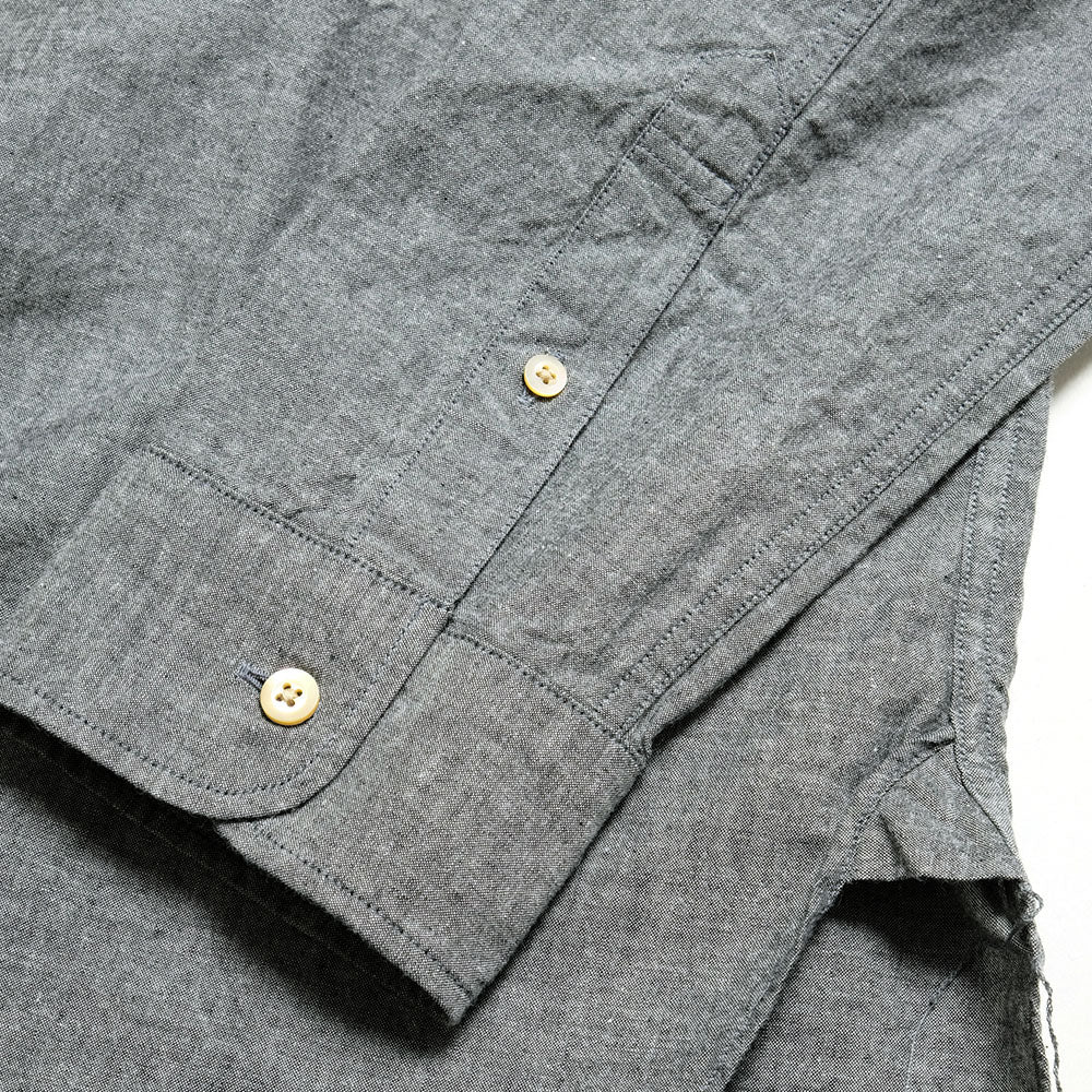 SUN HOUSE - Band Collar Pull Over Big Shirt