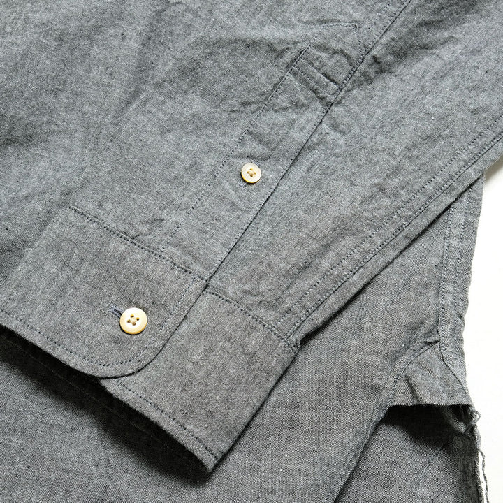 SUN HOUSE - Band Collar Pull Over Big Shirt