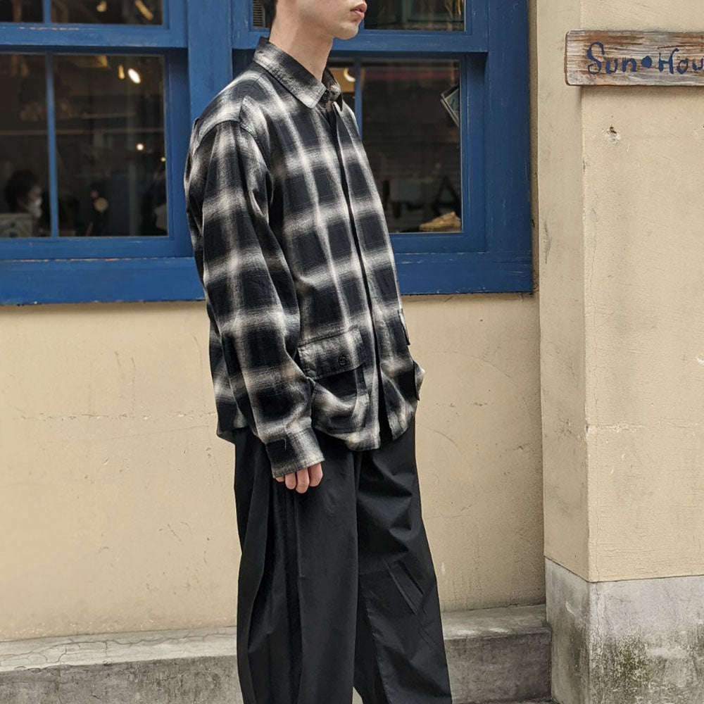 NOBLE MINE - Ombre Check Shirt