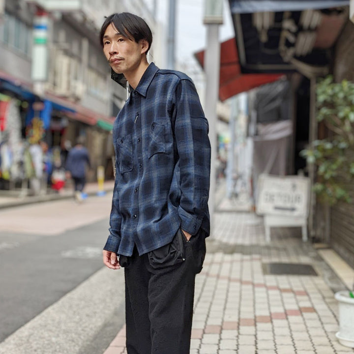 NOBLE MINE - Twill Plaid L/S Work Shirt - NM656-35