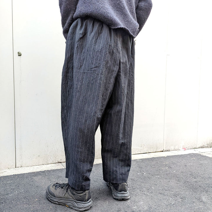 HAVERSACK -  Wool Linen Pinstripe Easy Pants