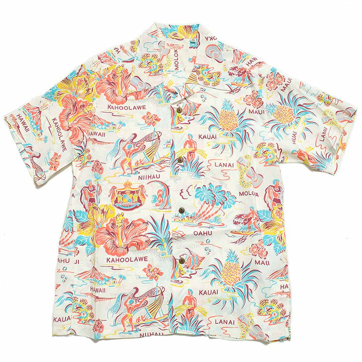 SUN SURF<br>S/S RAYON HAWAIIAN SHIRT<br>"EMPYREAL GIFT FROM HAWAII"