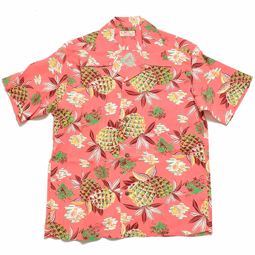 SUN SURF<br>S/S RAYON HAWAIIAN SHIRT "PINEAPPLE"