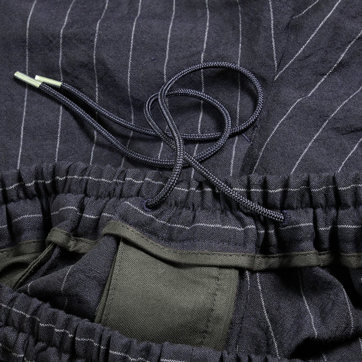 HAVERSACK -  Wool Linen Pinstripe Easy Pants