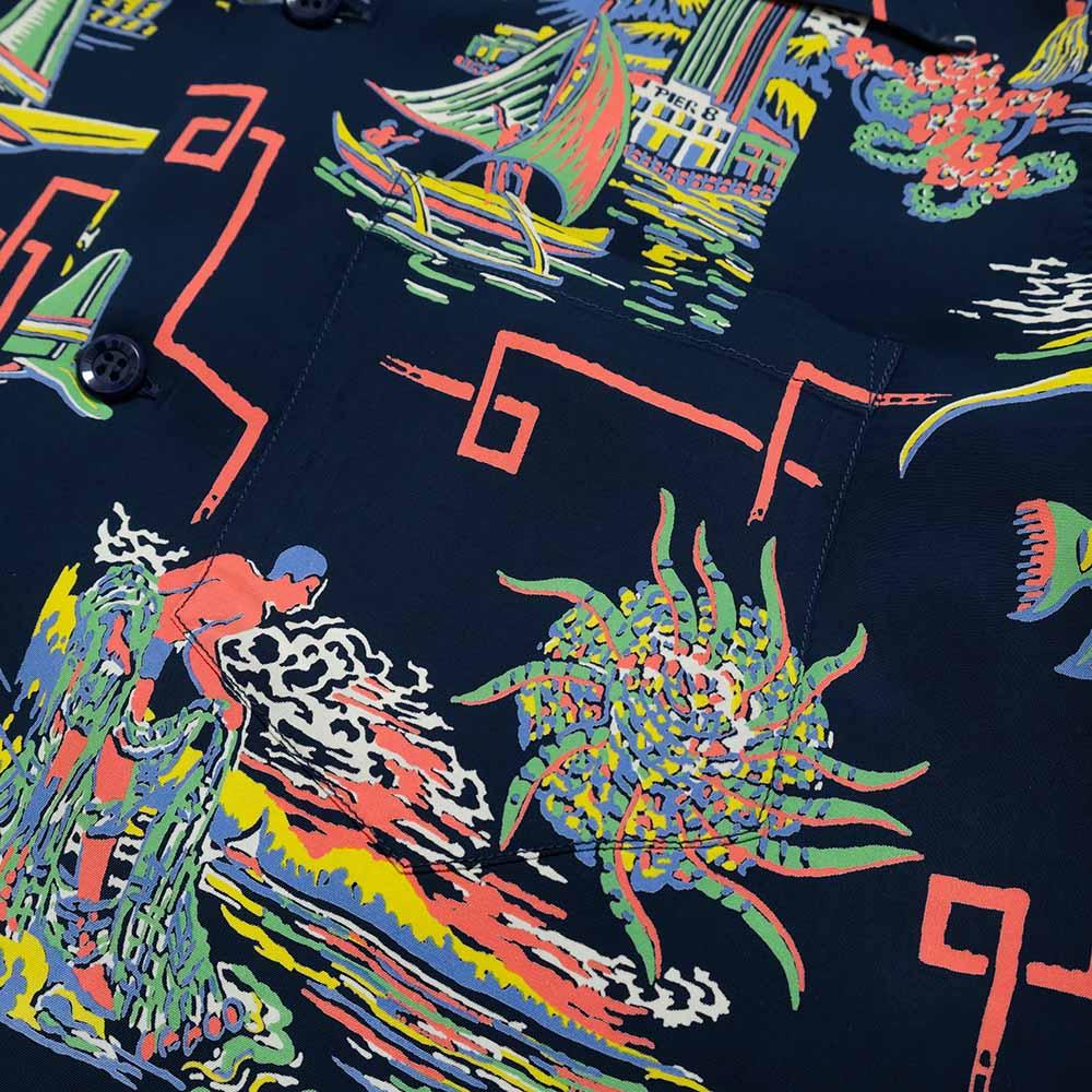 SUN SURF<br>S/S RAYON HAWAIIAN SHIRT<br>"UNITED AIRLINE"