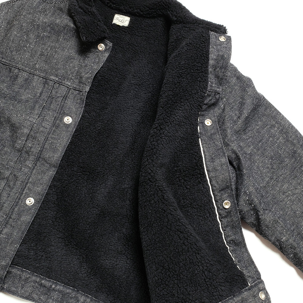 GOLD - RECYCLED WASTE SUVIN COTTON YARN 11oz. DENIM RANCH JACKET - GL15107