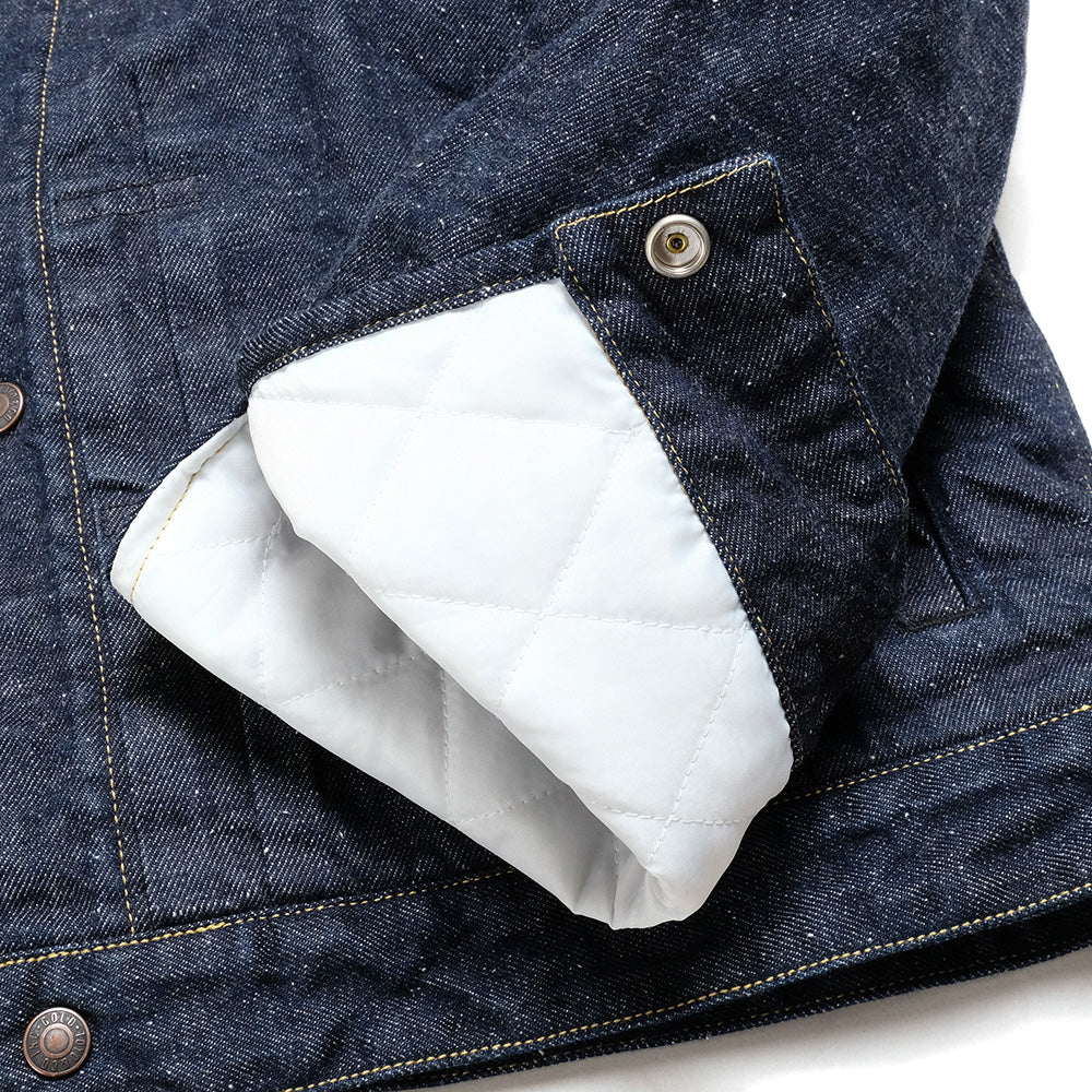GOLD - RECYCLED WASTE SUVIN COTTON YARN 11oz. DENIM RANCH JACKET - GL15107