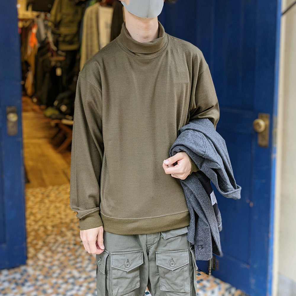 GOLD - WASHABLE WOOL L/S LOOSE NECK TEE