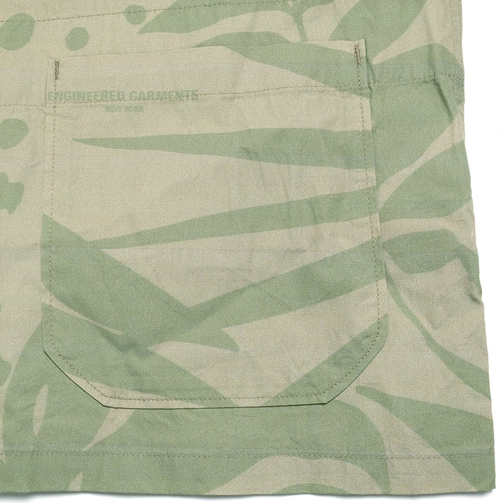 Engineered Garments - Cardigan Jacket - Leaf Print Cotton Poplin