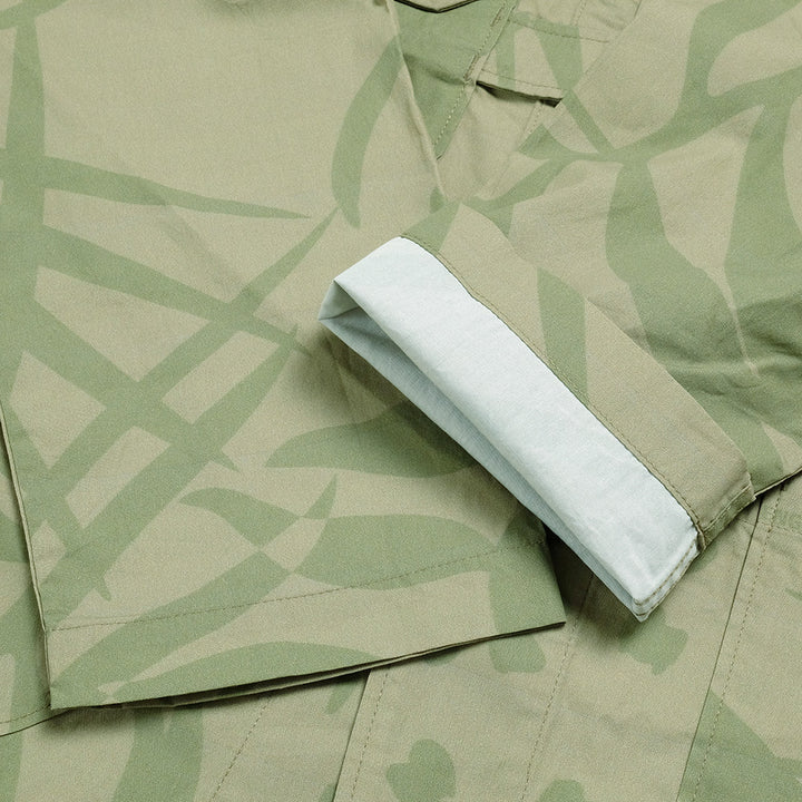 Engineered Garments - Cardigan Jacket - Leaf Print Cotton Poplin