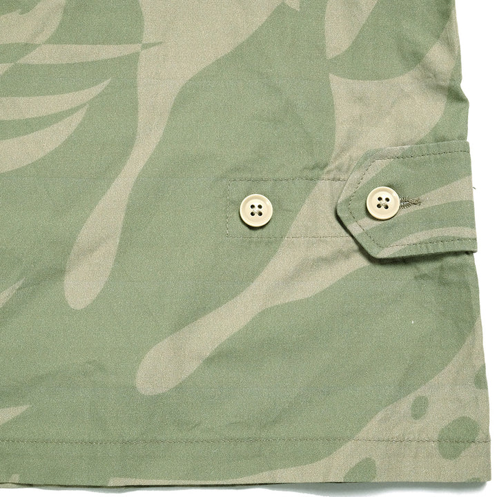 Engineered Garments - Cardigan Jacket - Leaf Print Cotton Poplin