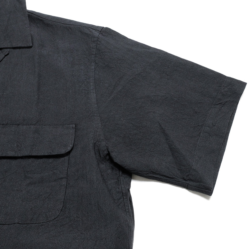 KAPTAIN SUNSHINE - Linen Silk Open Collar Shirt - KS23SSH01