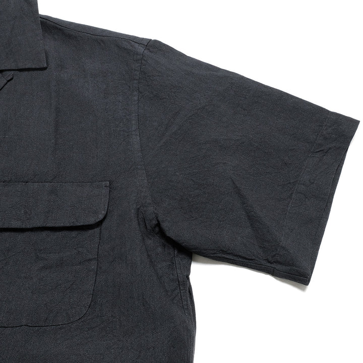 KAPTAIN SUNSHINE - Linen Silk Open Collar Shirt - KS23SSH01